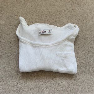 White Cropped Sweater